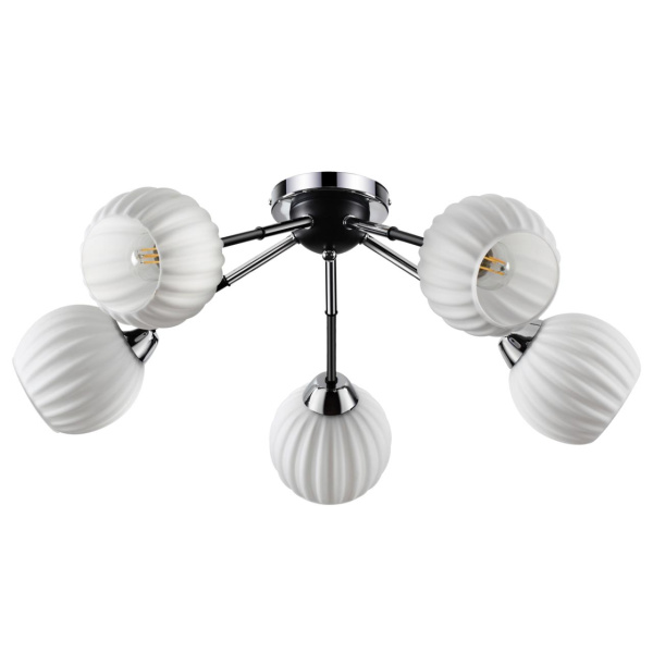 Lumion 4593/5C COMFI хром, черный Люстра Потолочная E27 5*40W 220V DANIKA