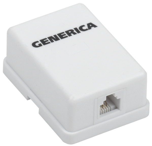 IEK GENERICA Розетка инф. настенная RJ12 кат. 3 UTP 1 порт CS2-3C03U-12-G
