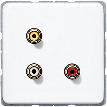 JUNG Мультимедиа-розетка, белый MACD1031WW