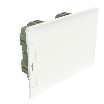 Legrand Practibox3 Щиток распределительный в нишу на 8 модулей с клеммником РЕ, белая дверь 401711