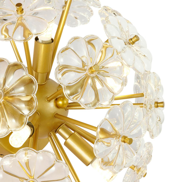 Купить Favourite 2620-4W настенный светильник Каркас золотого цвета, декоративные элементы из прозрачного стекла