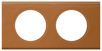 Legrand Celiane2 Кожа карамель Рамка 2-я (2+2 мод) 069422