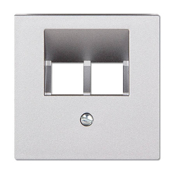 JUNG EcoProfi Алюминий Накладка 2-ой ТЛФ/комп розетки EP569-2BFPLUAAL
