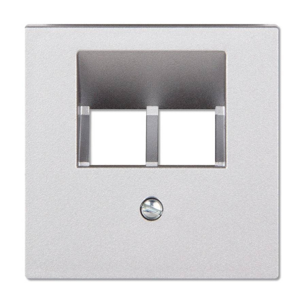 JUNG EcoProfi Алюминий Накладка 2-ой ТЛФ/комп розетки EP569-2BFPLUAAL