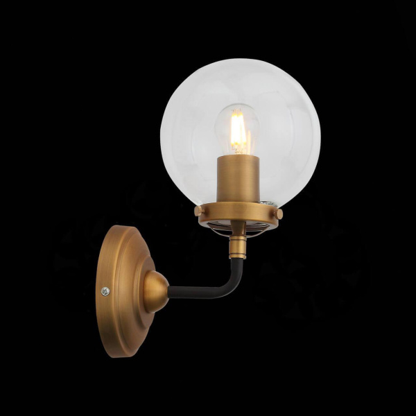 Купить ST LUCE SL234.401.01 Бра  Черный, Золото/Прозрачный E27 1*40W