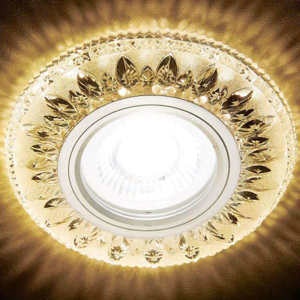 Купить Ambrella Встраиваемый точечный светильник со светодиодной лентой S305 CH/W хром/прозрачный хрусталь/MR16+3W(LED WARM)