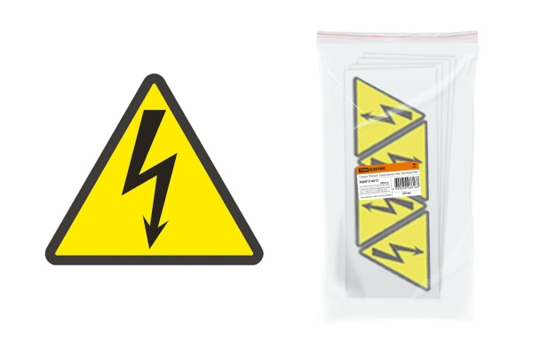 TDM Символ "Молния" (треугольник) 130х130х130мм SQ0817-0017