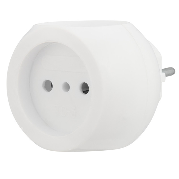 Тройник электрический "Шар" 220В, 6А белый Rexant 11-1063