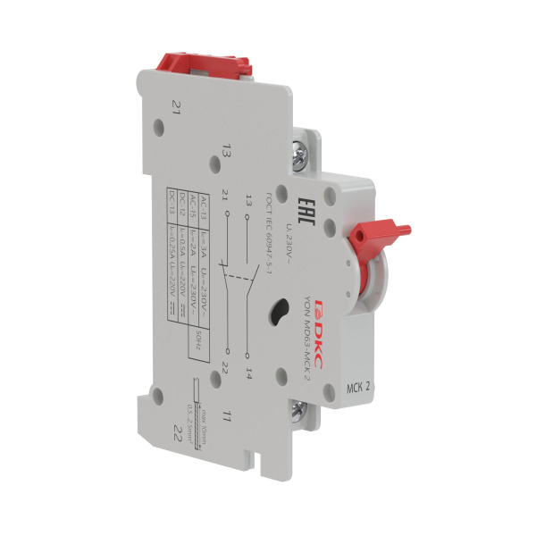 DKC YON pro Вспомогательный контакт MD63-МСК2 1НО+1НЗ