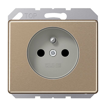 JUNG Штепсельная розетка франко-бельгийского стандарта золотая бронза SL521FKIGB