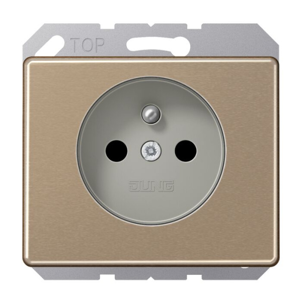 JUNG Штепсельная розетка франко-бельгийского стандарта золотая бронза SL521FKIGB