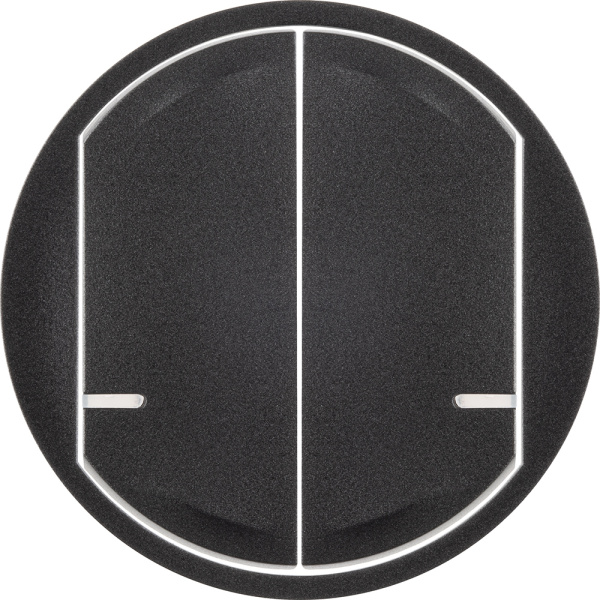 Legrand DLP Клавиша двойная перекидная для выкл-ля/кнопки пластик антрацит глянцевая 064836