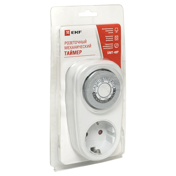 Купить EKF PROxima Розеточный механический таймер SMT-48p 16A суточный