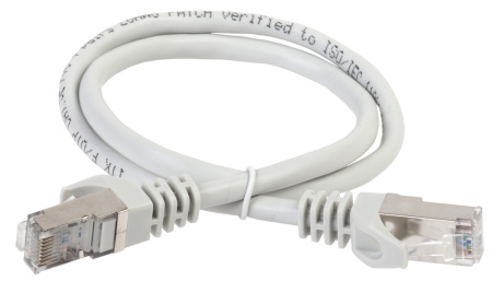 IEK ITK Коммутационный шнур (патч-корд), кат.5Е FTP, 3м, серый PC01-C5EF-3M