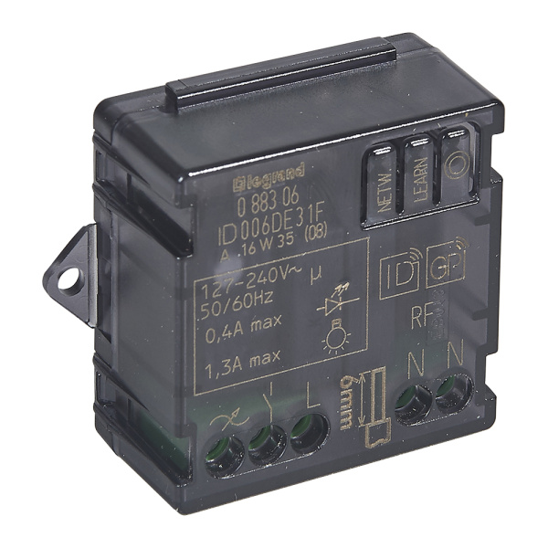 Legrand Zigbee Микромодуль выключателя с нейтралью. 1 канал, 300 Вт 088306