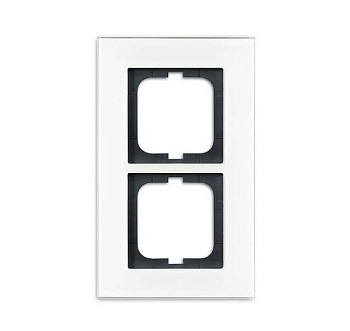 ABB BJE Carat Стекло Белое Рамка 2-я 2CKA001754A4443