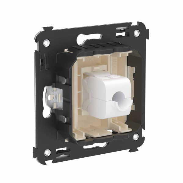 Купить DKC Компьютерная розетка RJ-45 без шторки в стену, кат.6 одинарная, "Avanti", "Ванильная дымка"