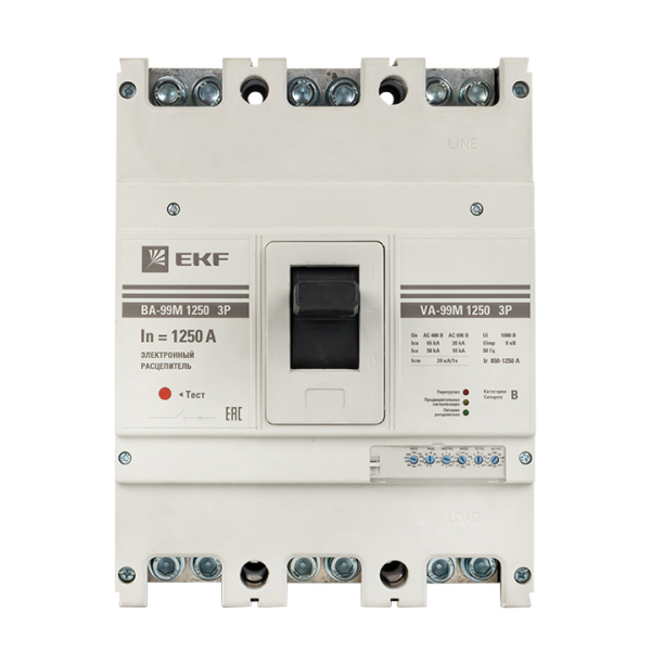 Купить EKF PROxima Выключатель автоматический ВА-99М  1250/1250А 3P 50кА с электронным расцепителем