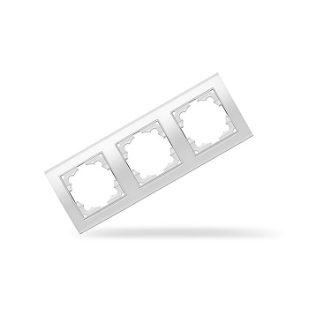 UNIVersal "Бриллиант" Рамка Бел 3-х местная горизонтальная 7947489