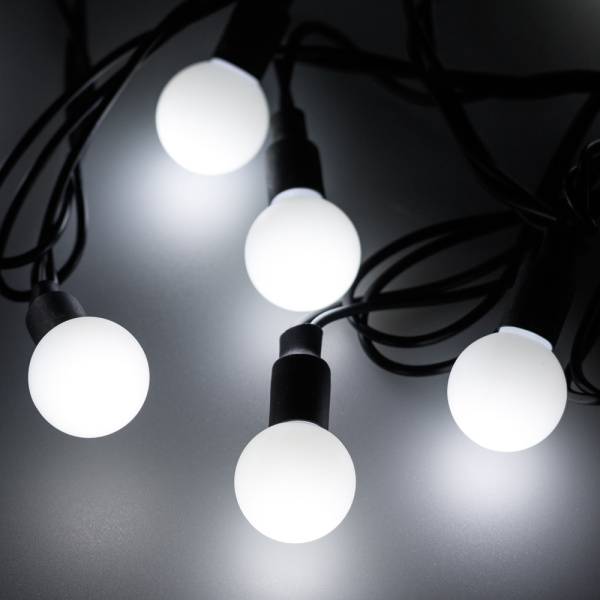 Купить Arlight Светодиодная гирлянда ARD-BALL-CLASSIC-D23-10000-BLACK-80LED WHITE (230V, 3.5W) (Ardecoled, IP65) 025601