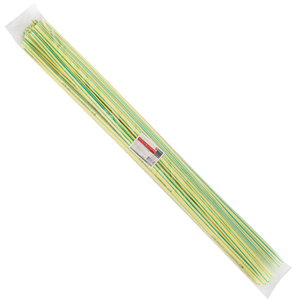 Купить EKF PROxima Термоусаживаемая трубка ТУТ нг 10/5 желто-зеленая в отрезках по 1м