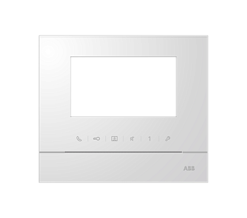 ABB Рамка для абонентского устройства 4,3, белый глянцевый 2TMA070130W0051