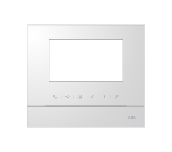 ABB Рамка для абонентского устройства 4,3, белый глянцевый 2TMA070130W0051