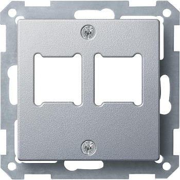 SE Merten SM Алюминий Центральная плата 2-ая для розетки RJ11/RJ45 MTN291260