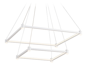 Ambrella Светильник подвесной светодиодный FL5595/2+8 WH белый 60W 3000K/4200K/6400K 600*600*1300 (без ПДУ)