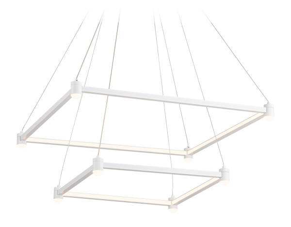 Ambrella Светильник подвесной светодиодный FL5595/2+8 WH белый 60W 3000K/4200K/6400K 600*600*1300 (без ПДУ)