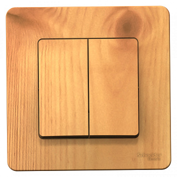 Systeme Electric Blanca внутр Ясень Выключатель 2-клавишный, 10А, 250B