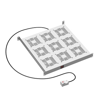 DKC 19" Вентиляторный модуль 9 вентиляторов с термостатом для 19" IT-корпусов ДКС серии STI/CQE, RAL7035