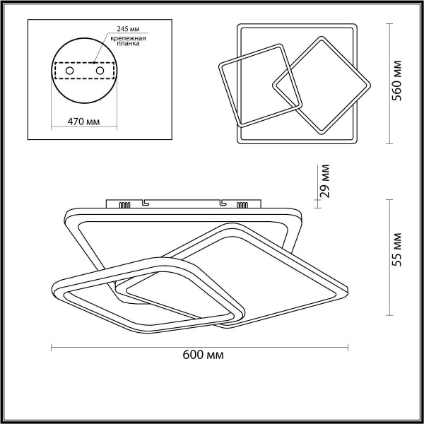 Купить Lumion 4503/85CL LEDIO LN21 024 белый Люстра потолочная LED 85W 3000-6000K 220V HARMONY