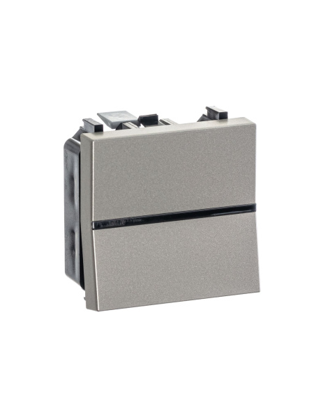 Купить ABB NIE Zenit Шампань Переключатель 1-клавишный 2 мод 2CLA220200N1901