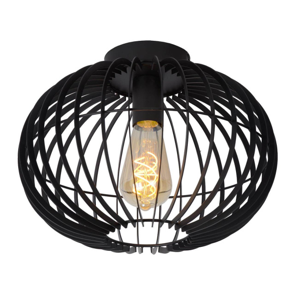 Купить Lucide Черный Светильник 78199/01/30 REDA потолочный E27 Ø32cm H24cm