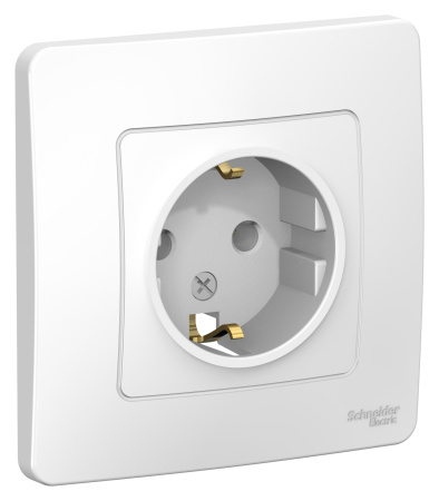 Купить Systeme Electric Blanca внутр Бел Розетка с/з без шторок, 16А, 250В