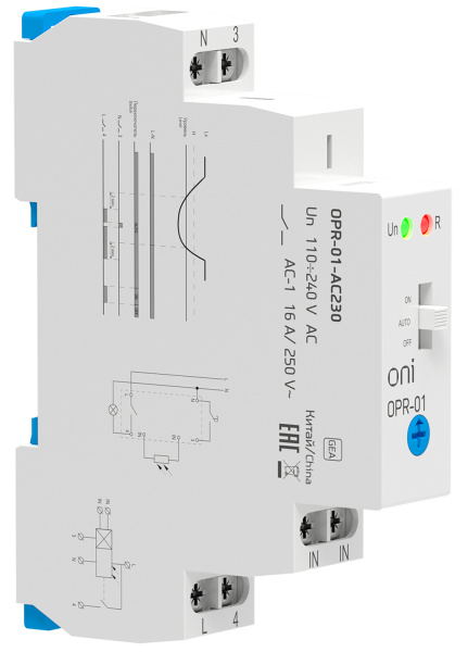 ONI Фотореле OPR-01 1 конт. 230В АС с вынос.дат.