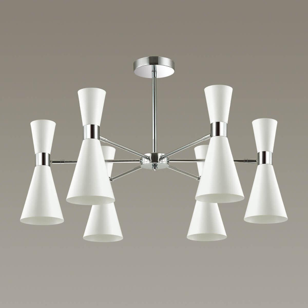 Купить Lumion 3661/6C LN18 000 хром/матовый белый Люстра потолочная E14 6*60W 220V QUINN