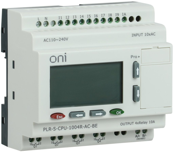 IEK ONI Логическое реле PLR-S. CPU1004(R) 220В AC с экраном
