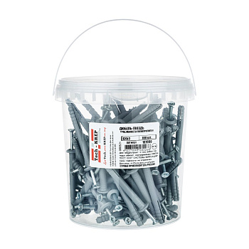 Tech-Krep Дюбель-гвоздь 6х60 гриб. манжета (полипропилен)  (100 шт) - ведро 101990