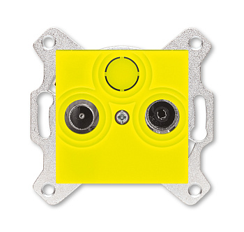 ABB EPJ Levit жёлтый / дымчатый чёрный Розетка TV-R, оконечная, жёлтый 2CHH083503A6064