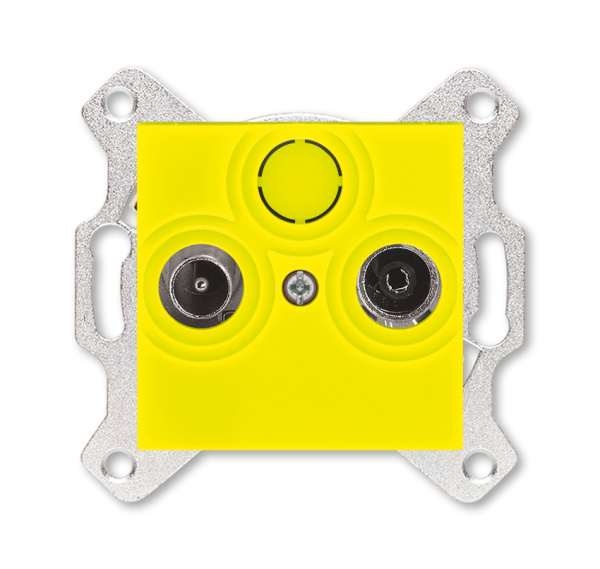 ABB EPJ Levit жёлтый / дымчатый чёрный Розетка TV-R, оконечная, жёлтый 2CHH083503A6064