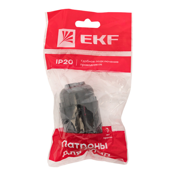 Купить EKF PROxima Патрон карболитовый подвесной Е27 черн. индивидуальный пакет