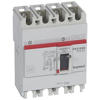 Legrand DRX125 фиксированный 4P 75А 20кА 027037