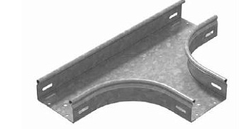 OSTEC Т-отвод плавный универсальный к лотку 150х100, толщ. 1,0 мм, Сендзимир цинк