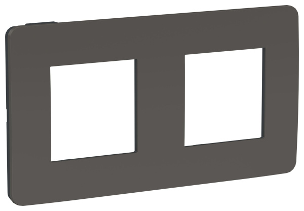 Купить SE Unica Studio Дымчато-серая/Антрацит Рамка 2-ная NU280422