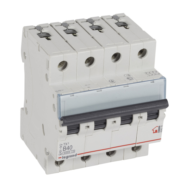 Legrand TX3 Автоматический выключатель 4P 40A (B) 6000 404018