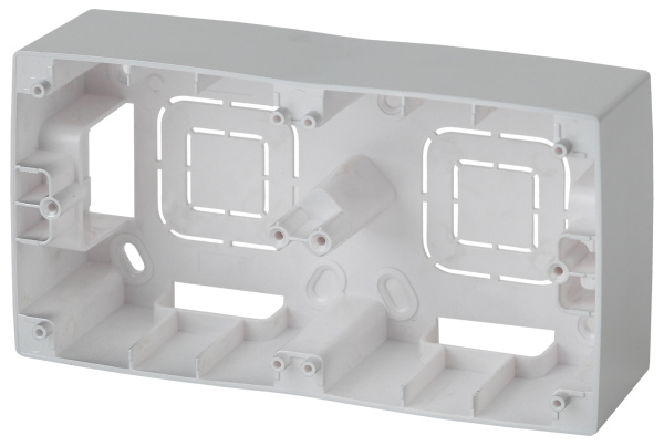 ЭРА 12-6102-03 Алюминий Коробка наклад. монтажа 2 поста, 12