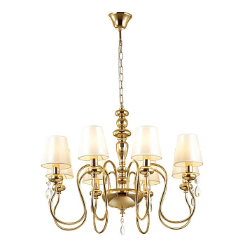 Odeon Light 4723/8 ODL20 493 золотой/белый Люстра E14 8*40W 220V MEKI