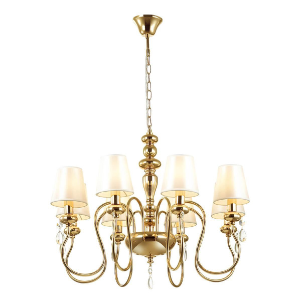 Odeon Light 4723/8 ODL20 493 золотой/белый Люстра E14 8*40W 220V MEKI